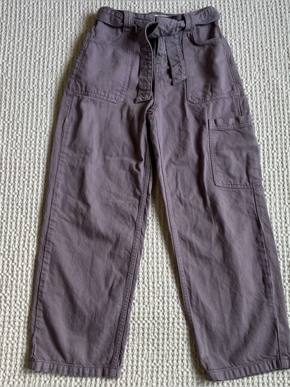 Mini Boden Girls 13Y Purple Cargo Pants